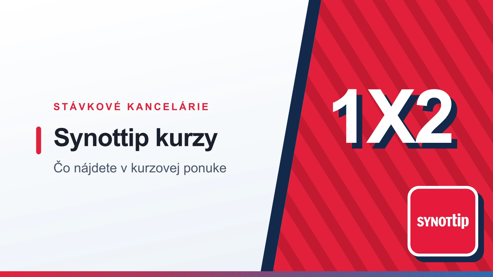 Kurzová ponuka stávkovej kancelárie Synottip na obrazovke