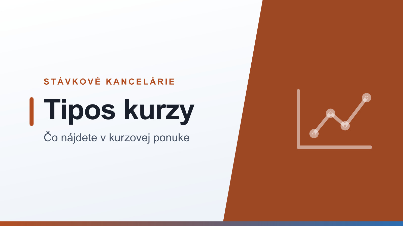 Grafika rubriky Stávkové kancelárie s nadpisom Tipos kurzy a podtitulom Čo nájdete v kurzovej ponuke