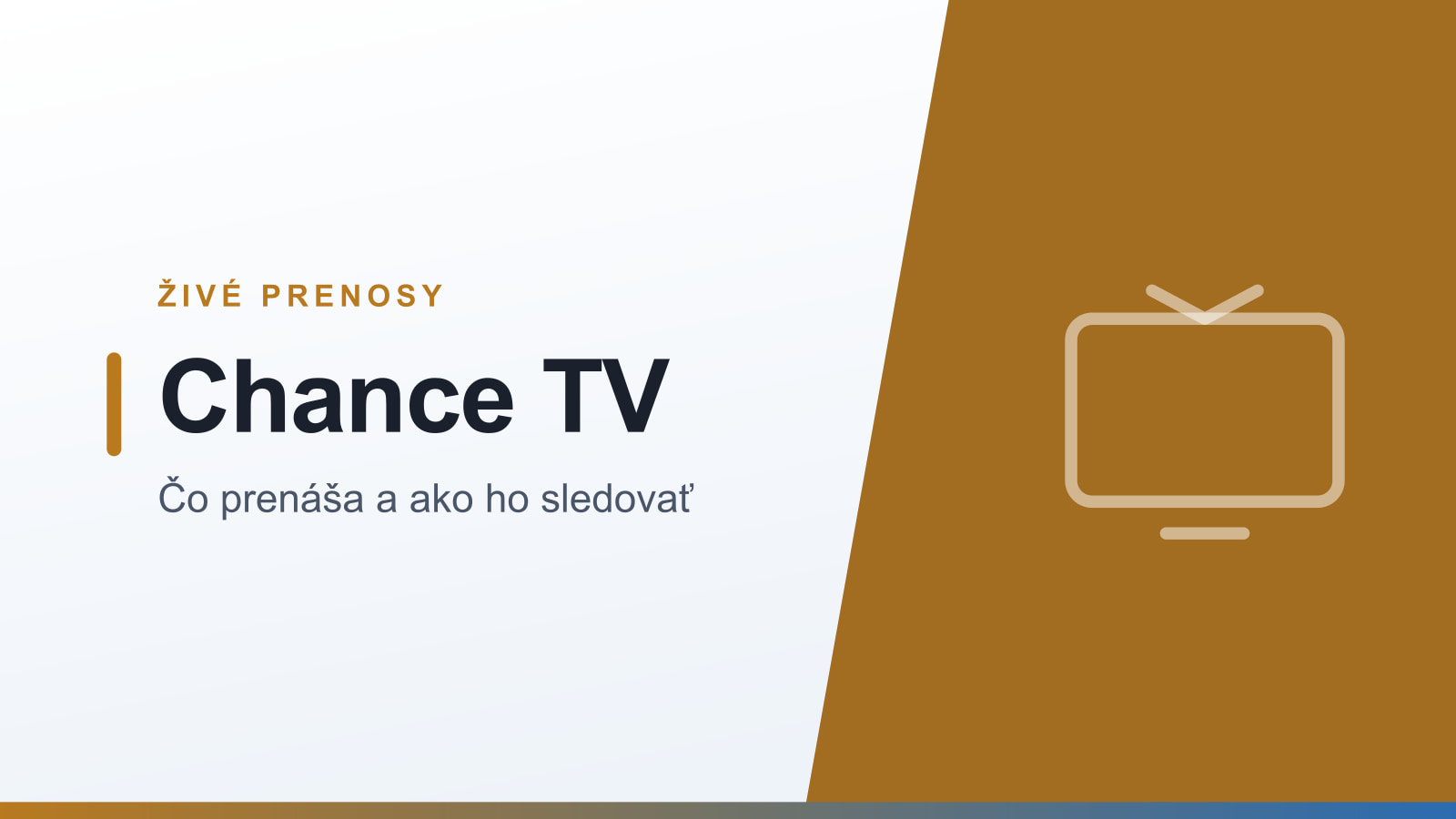 Ilustračná grafika: Chance TV – živé prenosy stávkovej kancelárie