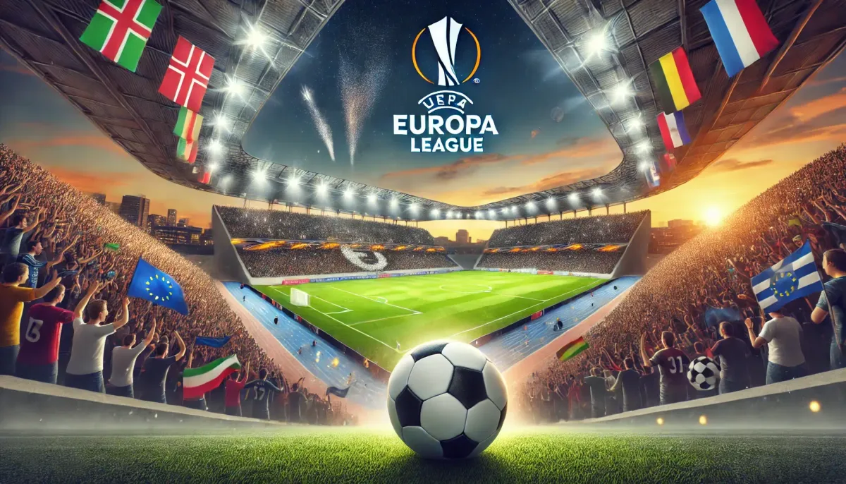 Futbalový štadión počas zápasu Európskej ligy
