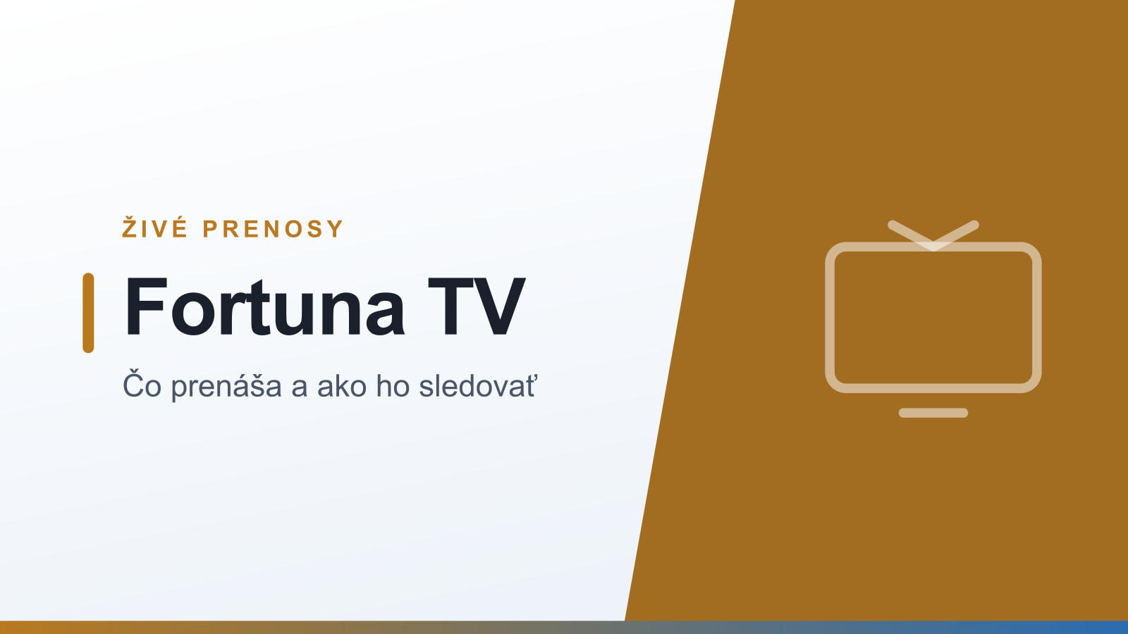 Ilustračná grafika: Fortuna TV – živé prenosy stávkovej kancelárie