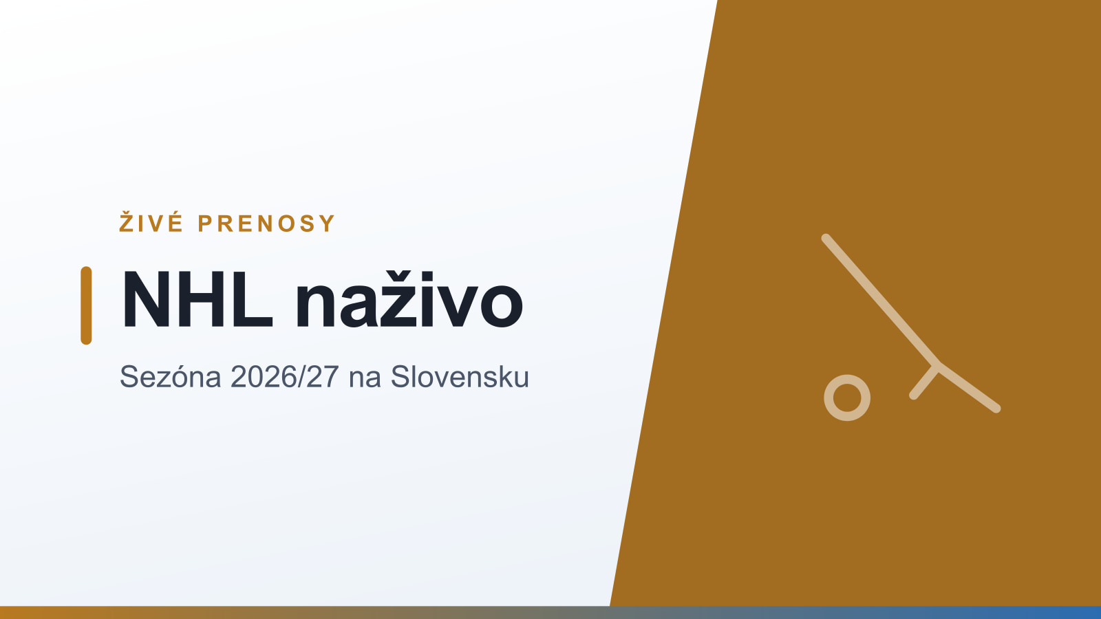 Ilustračná grafika: NHL naživo na Slovensku v sezóne 2026/27