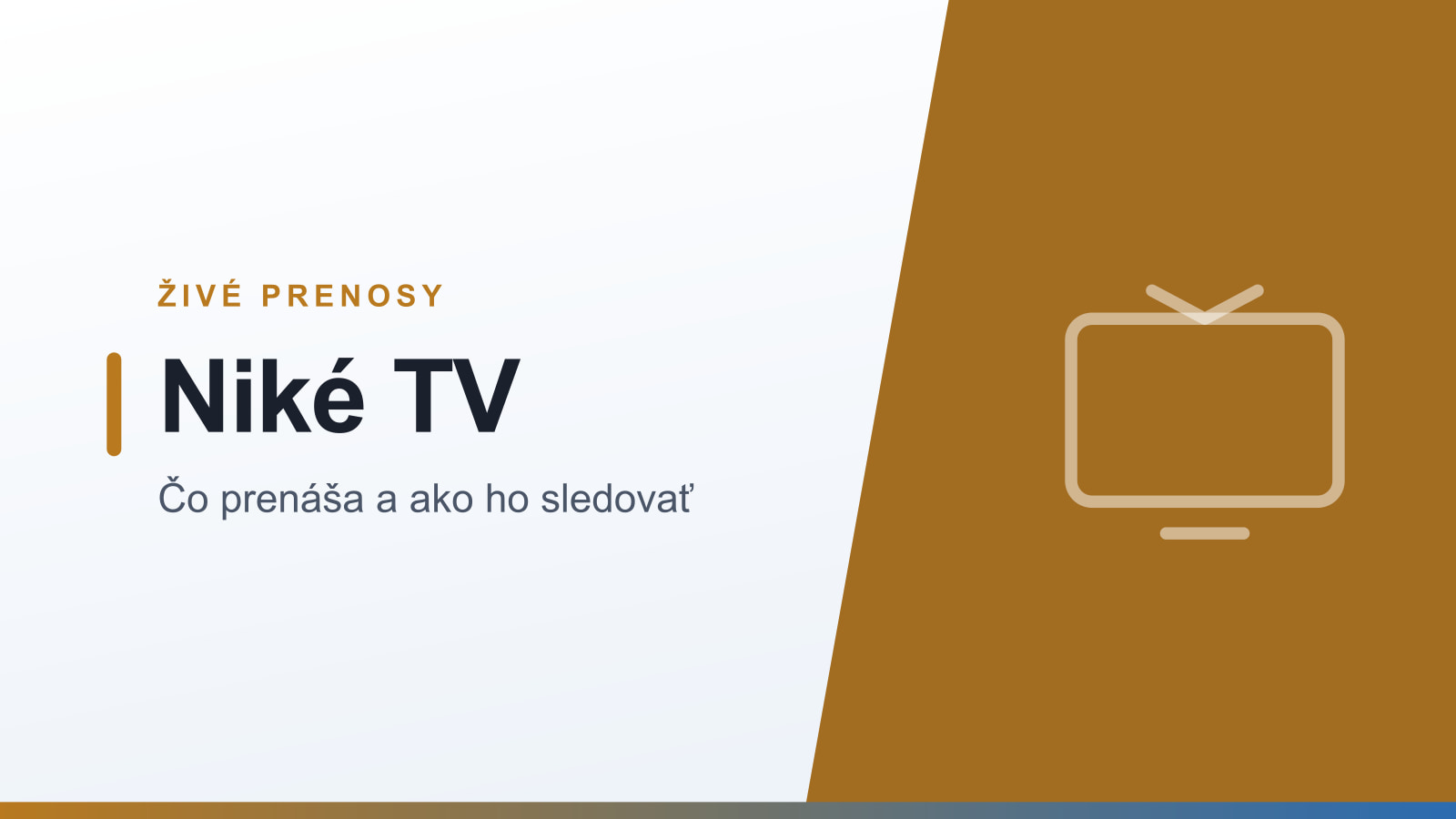 Ilustračná grafika: Niké TV – živé prenosy stávkovej kancelárie