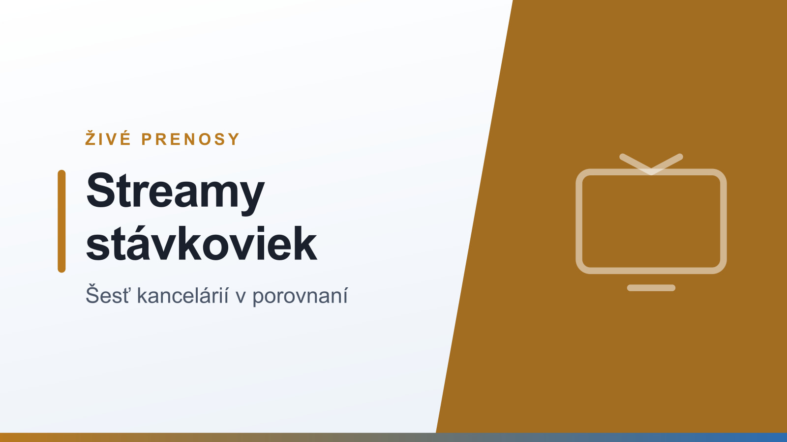 Ilustračná grafika: porovnanie streamov šiestich slovenských stávkových kancelárií