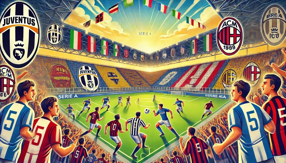 Futbalový štadión počas zápasu talianskej Serie A