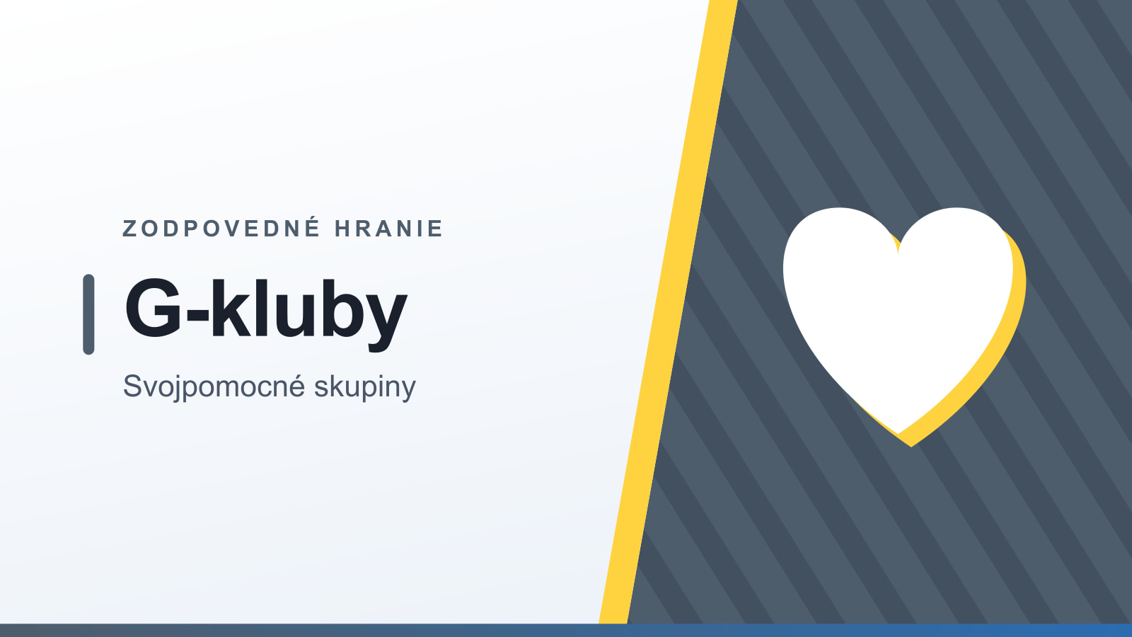 Grafika rubriky Zodpovedné hranie s nadpisom G-kluby a podtitulom Svojpomocné skupiny