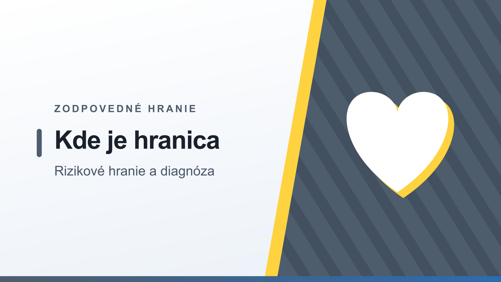Grafika rubriky Zodpovedné hranie s nadpisom Kde je hranica a podtitulom Rizikové hranie a diagnóza